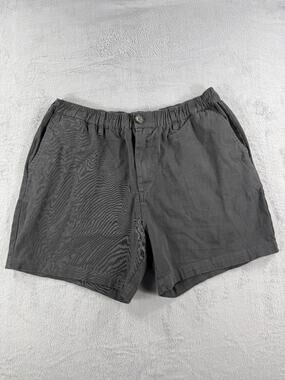 COVE Mens 34x5 Gray Flat Front Chino Shorts Elastic Waist Cotton Stretch